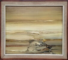 Kárpáti Gusztáv (1941 - 2013) Biharország c. festménye Eredeti Garanciával!