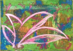 Behind the White Lilly 50cmx70cm abstract vászonkép