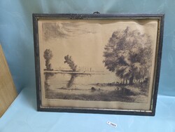 T2803 Komjáti-Wanyerka Gyula (1894-1958): Fürdőzök. Színezett rézkarc, papír 47x38 cm