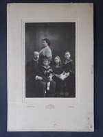 Antik családi portré- fiúk matrózruhában – Szilárd Tódor műterem, Szombathely, 1910–1920 körül