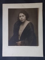 Régi portréfotó – fiatal nő, Tauber Malvin fényképész, 1930-as évek