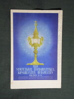 Képeslap,Szent István 900 éves jubileuma,Eucharisztikus Kongresszus Budapest,grafikai, 1938-