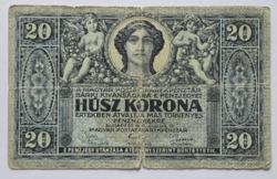 Ritka! 20 Korona 1919. július 15.