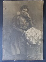 Antik portréfotó – elegáns hölgy, Kolozsvár, 1900 körül Sajgo Stefan Cluj