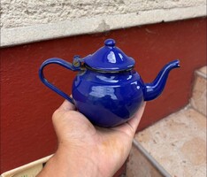 0.5 literes kék  kávéskanna ,kanna Zománcos Zománcozott nosztalgia darab paraszti