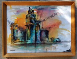 Orosz festő ( el kazovszkij ) Égi tűz és üvegpaloták