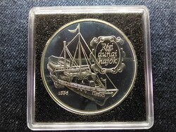 Régi dunai hajók Árpád 1836 .925 ezüst 500 Forint 1993 BP PP