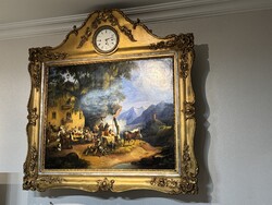 HOLLÓHÁZI Biedermeier Portrait Clock with Music Mechanism