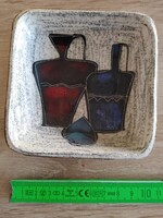 MARCELLO FANTONI  (1915-2011) olasz festett mázas kerámia tál