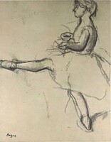 1X240 Degas : Balerina vázlat - színes reprodukció 43 x 35.5 cm
