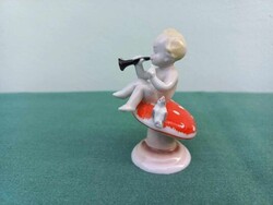 Metzler és Ortloff porcelán, Gombán ülő puttó