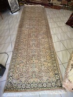Kézi Csomózású Kashmir Selyem Futó Szőnyeg 350x95