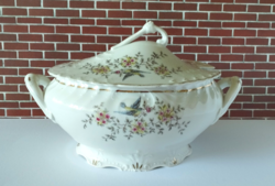 ANTIK MONARCHIA KORABELI,SZECESSZIÓS BÉCSI PORCELÁN LEVESES TÁL TÁLALÓ