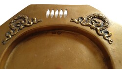 Antik, jelzett, szecessziós, bécsi Argentor tálca, mesterjeggyel