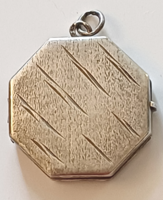 Antik Nagy Magyar Artdeco Ezüst Fényképtartó Medál