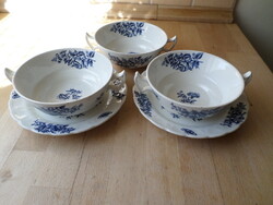 Régi angol Booths "Peony" porcelán leveses csésze szettek