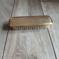 Elegáns régi rézkeretes ruhakefe (16x5,2x3,5 cm)