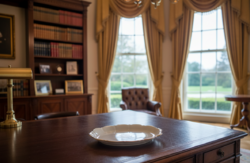 Ritka Pickard porcelán tálca, Elnöki Pecséttel (Presidential Seal)