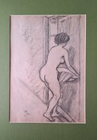 Huzella Pál: Akt (fürdés után)