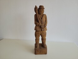 Régi faragott fa szobor fafaragás dísz 46 cm Sz J