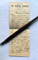 Dr Weiss Jakab orvostudor recept re írt levél Weiss Sidonia részére 1880as évek