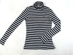 EREDETI TOMMY HILFIGER (S) HOSSZÚ UJJÚ NŐI TENGERÉSZ CSÍKOS KÖNNYED RUGALMAS GARBÓ FELSŐ