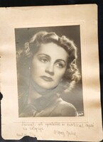 Cca. 1941 OROSZ JULUA OPERA ÉNEKES NAGY 22 CM FÉNYKÉP FOTÓ SAJÁTKEZÜLEG ALÁÍRT SOMOGYI NUSI -NAK