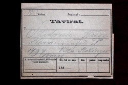 Antik Távirat , Magyar Kir . Távirda levélzáró , Weiss Sidónie Bp villa Stokinger - 1881 Debreczen