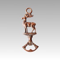 Bronz sörnyitó szarvast ábrázoló díszítéssel