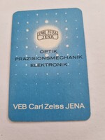 Veb carl zeiss jena optik 1967. Annual German card calendar prazisionsmechanik elektronik
