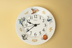 Mid Century Weimar Tányér Falióra / Régi / Retró / Konyhai Dekoráció