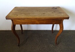 1X041 Régi kinyitható neobarokk étkező asztal