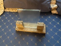 Nagyon szép márvány - gránit asztali fényképtartó dupla üveglappal.Üveg: 10x16 cm márvány 19x5,5 cm