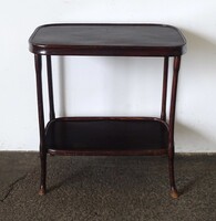 1X032 JACOB & JOSEF KOHN antik hajlított lábas bécsi kisasztal