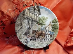 Wedgwood,  angol porcelán dísztányér: Élet a  farmon