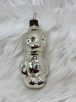 Retro  régi üveg karácsonyfadísz maci