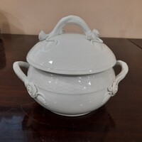 Fehér Herendi porcelán szószos, mártásos, pörköltes tál