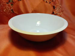 Zsolnay porcelán, fehér mély kínáló tál, asztalközép