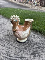 Szűcs Imre 1970 retro kerámia Kakasos fakanáltartó  falusi paraszti nosztalgia dekoráció