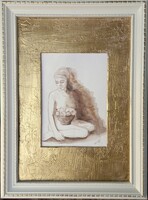 2 szép nő érkezett hozzánk, Prima díjas művésztől.tanúsítvánnyal, zománc paszpartus kis ékszerek.