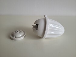 Régi vintage mennyezeti lámpa csillár porcelán csiga kerekes ellensúly kábeltartó lámpa tartozék