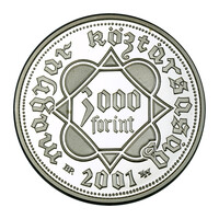 Ezeréves a Magyar Pénzverés 3000 Forint 2001 PP kapszulában és certifikáttal