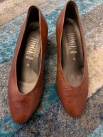 HÖGL női 36-36,5-ös barna bőrcipő, kényelmes sarokkal