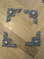 Antik réz falióra bútor veretek 4 db eredeti 1880 környékén készült Ónémet Neoreneszànsz bécsi barok