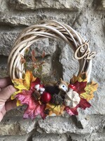 Őszi rókás ajtódísz kopogtató cuki dekor 20 cm