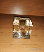 Üveg levélnehezék, gyertyatartó - 4,7*4,3*4,7 cm (1/p)