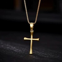 18 Karátos Kereszt Medál Nyaklánc 316L Orvosi Nemesfém Hipoallergén Ékszer + Ékszerdoboz. Új.