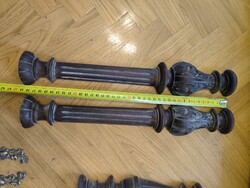 Antik legalább 130 éves oszlopok faragàs bútor óra falióra asztali dekoráció Ónémet bécsi rokokó