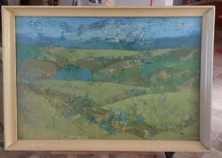 Szekeres Emil képcsarnokos festménye 94x67 cm kerettel