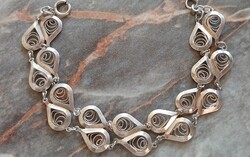 Csipke-csepp fazonú 835 jelzett ezüst karlánc 18cm